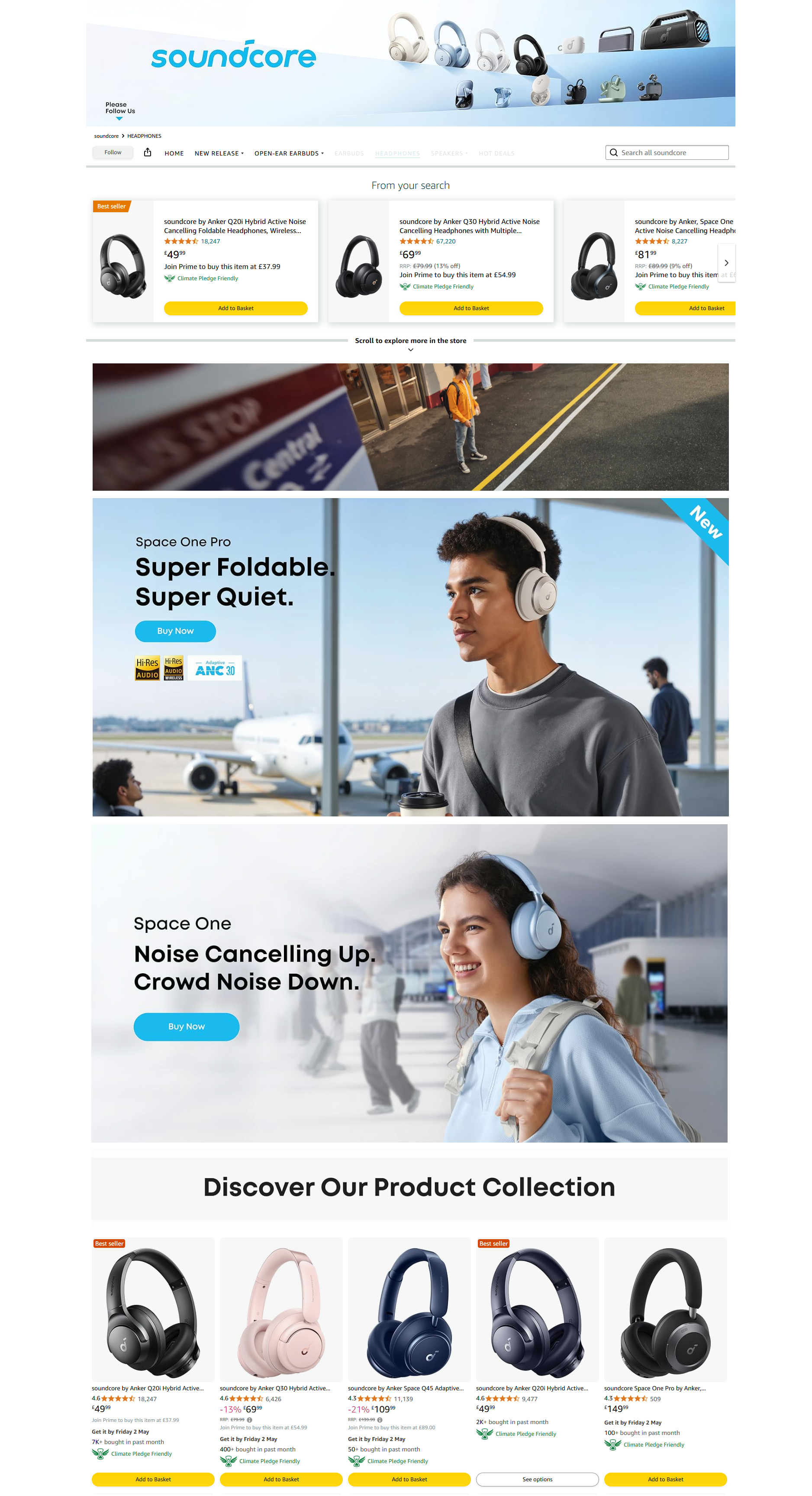 Example of an Amazon Store for a brand